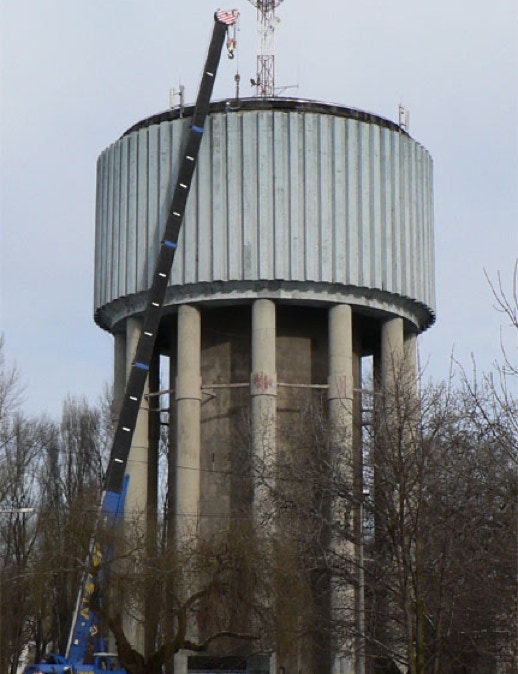 2000m3 Water tower at Erzsébet liget, Győr - after reconstruction